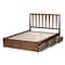 Baxton Studio Raurey Modern Walnut Finished Queen Size Storage Platform Bed 146-8199 - alternate 7